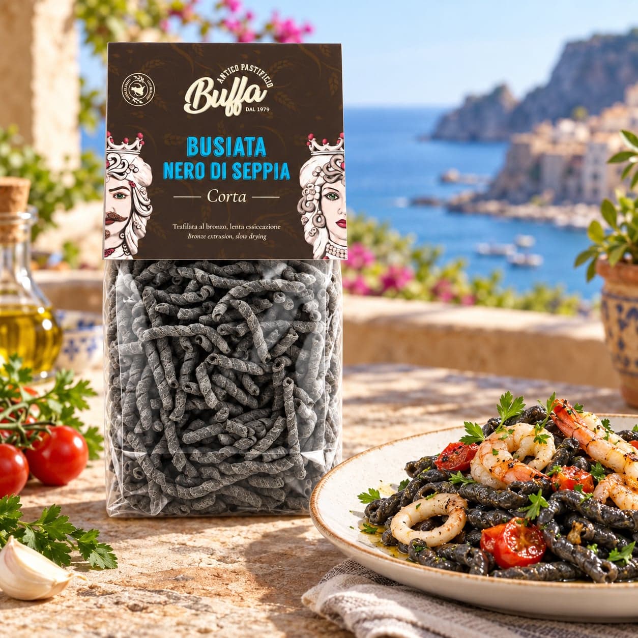 Pasta busiata al nero di seppia - 2