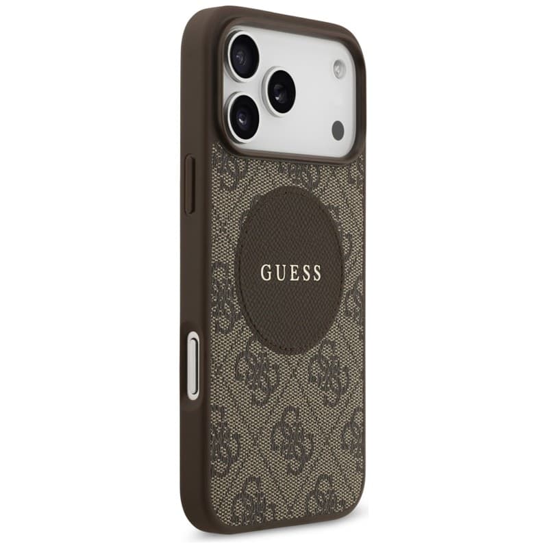 Guess 4G Circle Classic Logo MagSafe – Case iPhone 17 Pro Max (Brown) - 4