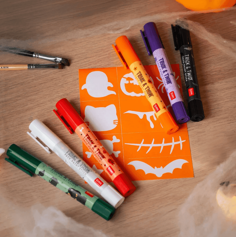 Legami - Set di 6 Trucchi Viso in Stick - Trick & Twist Halloween - 6