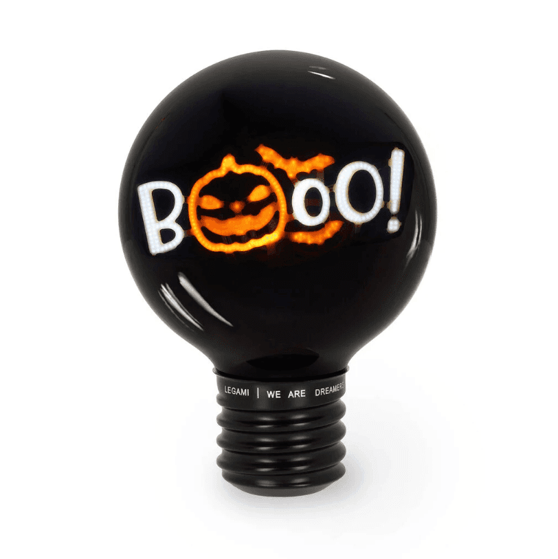 Legami - Lampada Decorativa da Tavolo a Forma di Lampadina Pumpkin Booo - Bulb Fiction XL Halloween - 5
