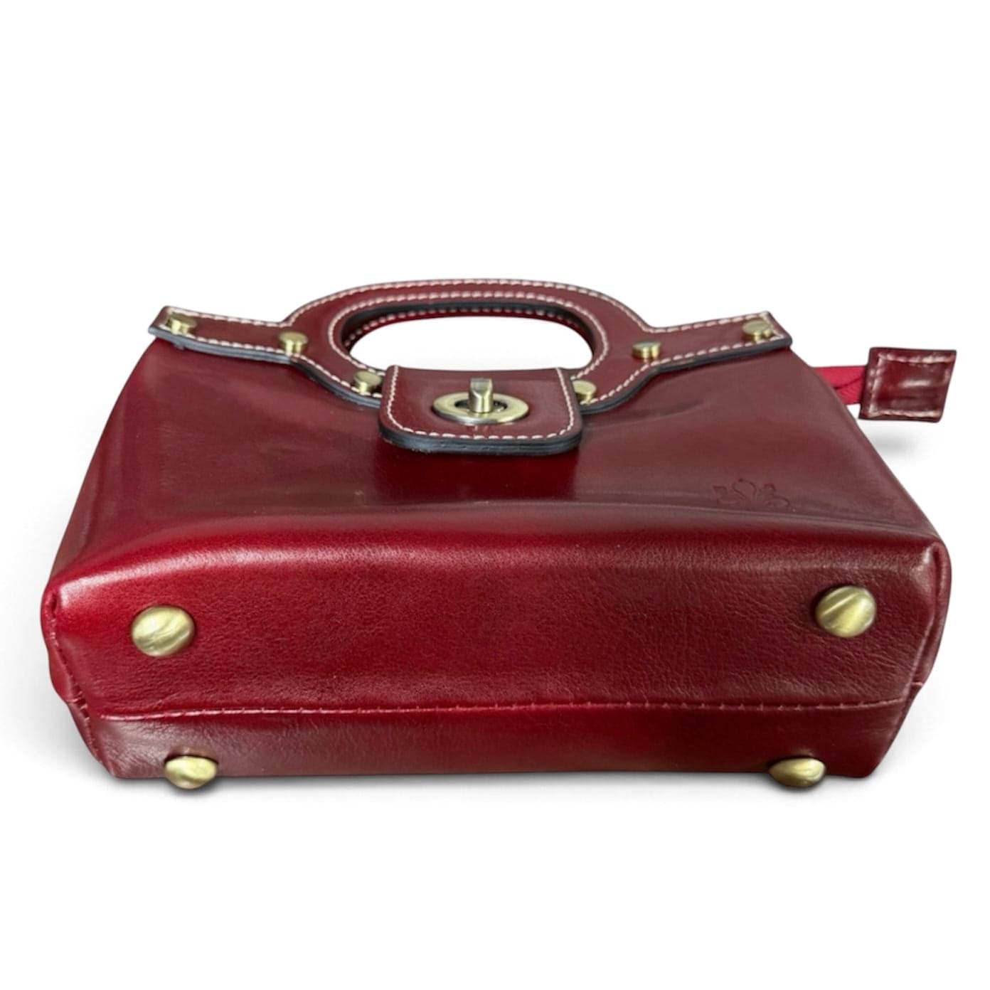 Modarno Borsetta donna a mano e tracolla in vera pelle vacchetta 21x8x14 cm - 4