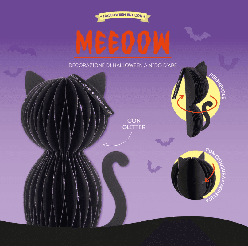legami - Decorazione di Halloween a tema Gatto Nero - 3