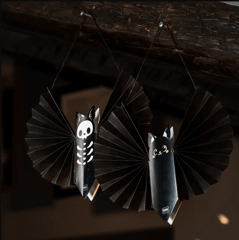 Legami -  Set di 3 Decorazioni in Carta da Appendere a tema Pipistrello - 7