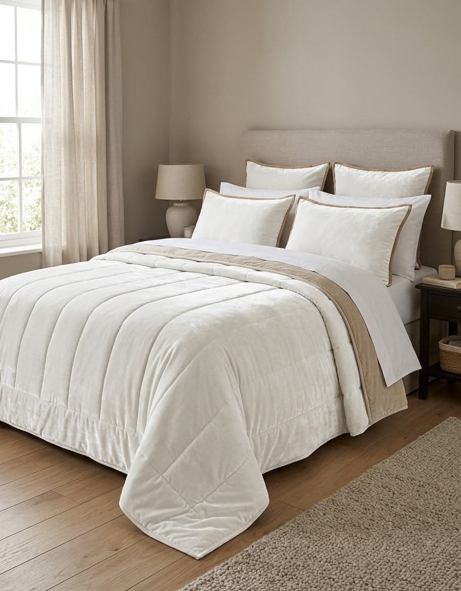 Trapunta Matrimoniale IRGE Velvet in Velluto Jacquard 260×260 cm - 4
