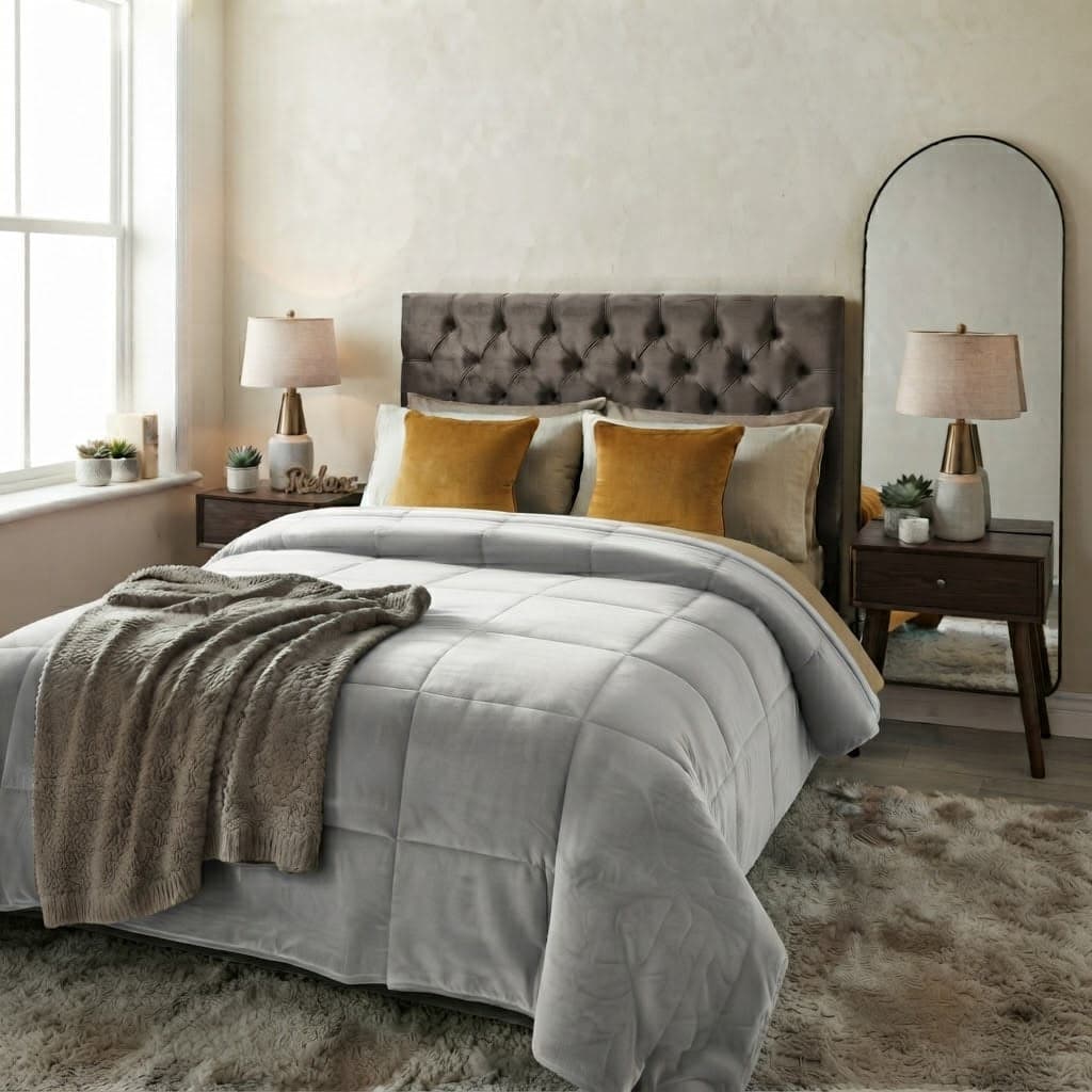 Trapunta Matrimoniale IRGE Velvet in Velluto Jacquard 260×260 cm - 5