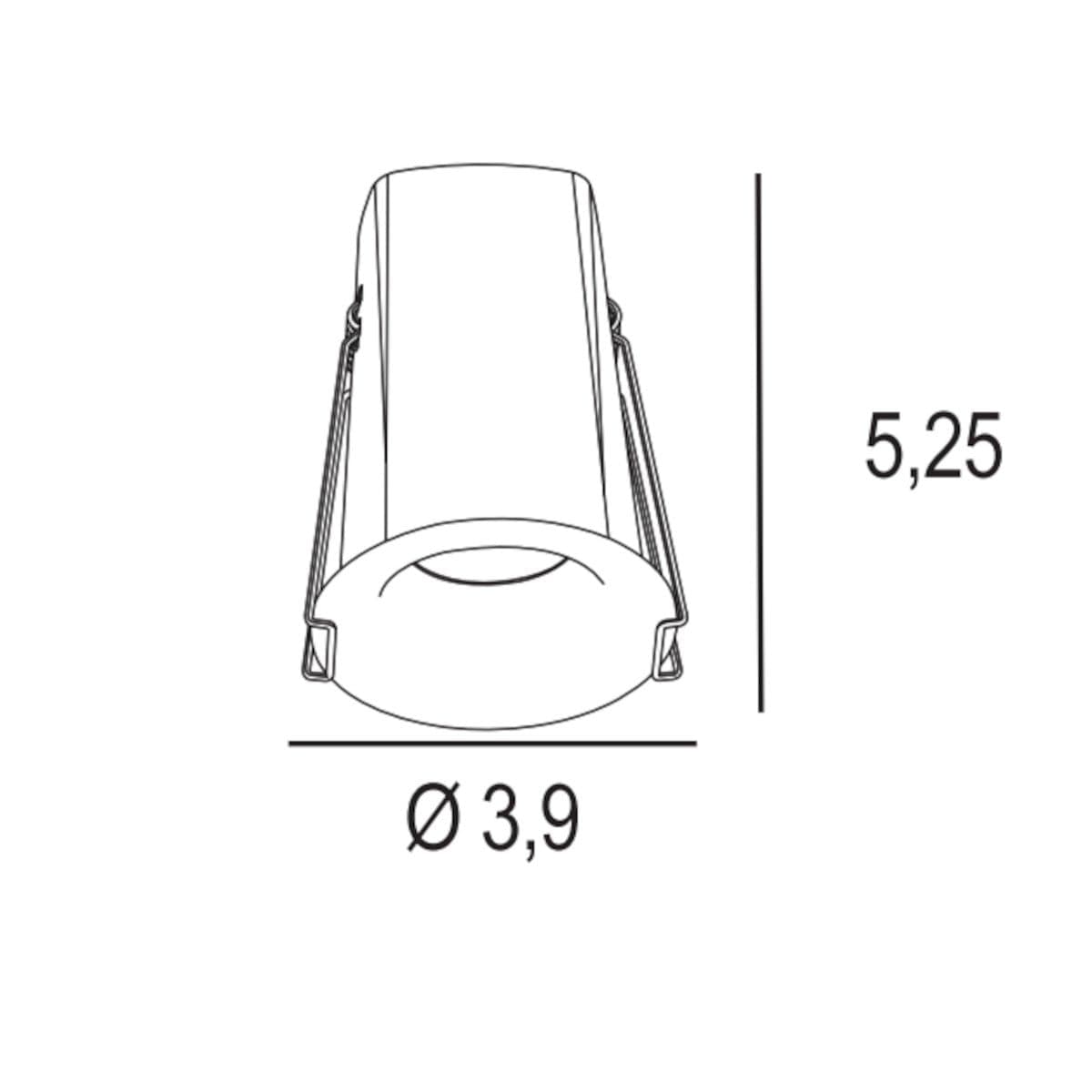 Faretto incasso Promoluce INSIDER CURVED T39 KSW LED CCT metallo - 26