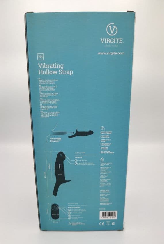 Strap-On Cavo Vibrante Virgite H4 Large 16,6 cm Silicone Telecomando USB 7 Vibrazioni - 2