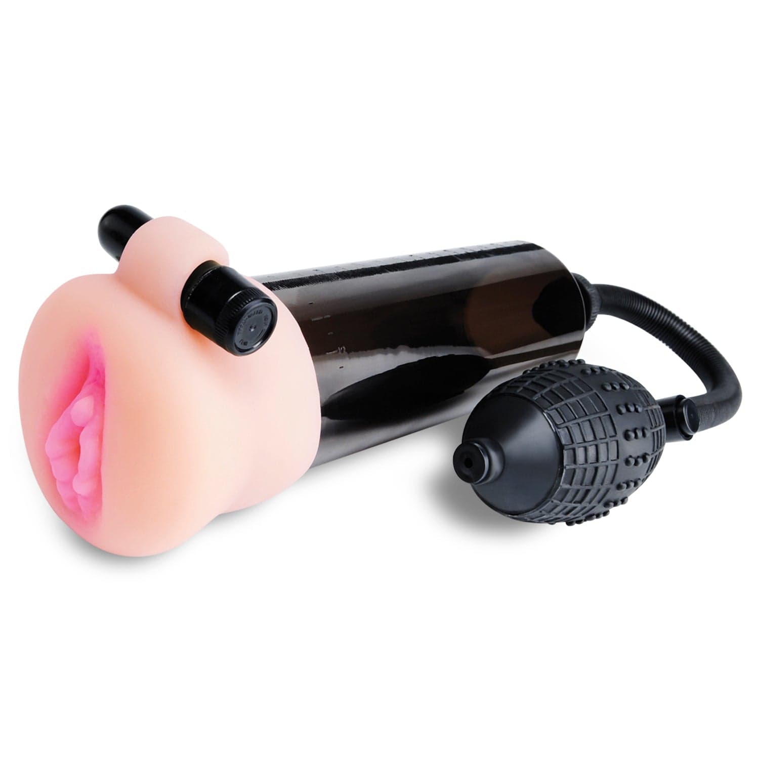 Pompa Pene Masturbatore Pipedream Pump Worx Travel Trio Set 3 Testine Fanta-Flesh Vibrante - 2
