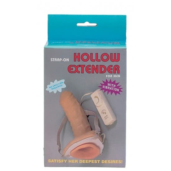 Strap-On Cavo Vibrante Seven Creations Hollow Extender 18 cm Harness Regolabile Realistico - 6