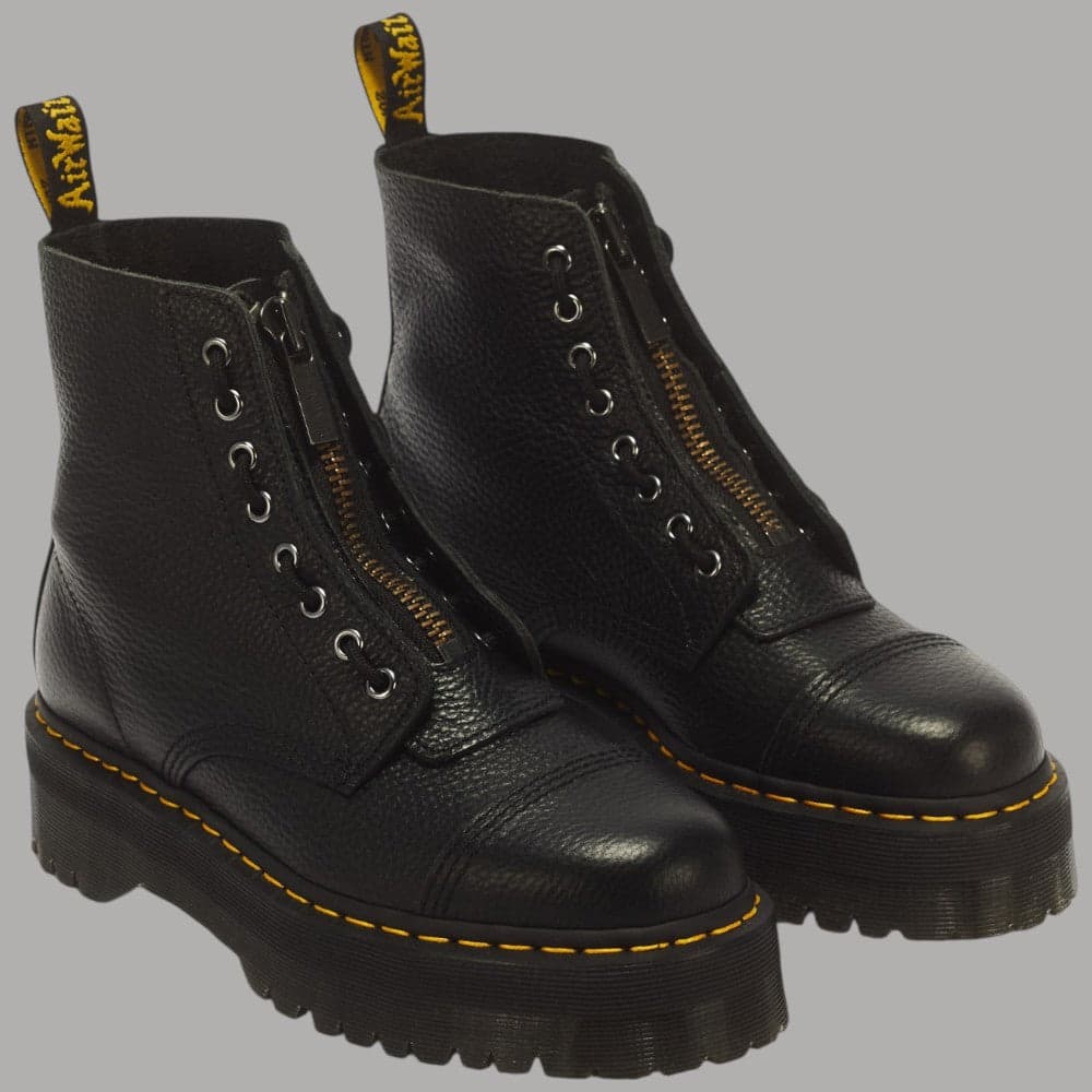 Stivali Dr Martens Sinclair platform con zip rimovibile e cuciture gialle - 2
