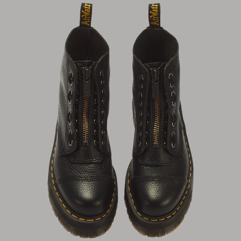 Stivali Dr Martens Sinclair platform con zip rimovibile e cuciture gialle - 3