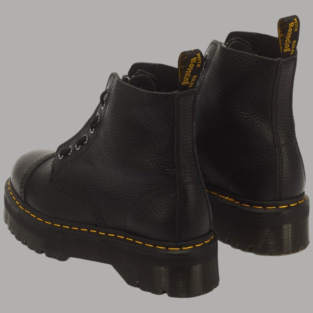 Stivali Dr Martens Sinclair platform con zip rimovibile e cuciture gialle - 5