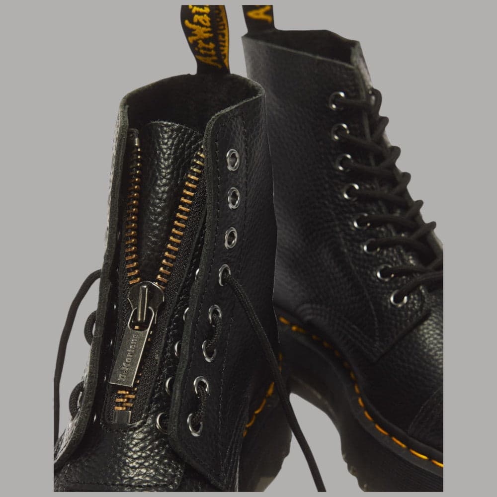 Stivali Dr Martens Sinclair platform con zip rimovibile e cuciture gialle - 6