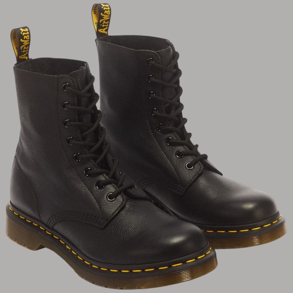 Stivali stringati Dr. Martens 1460 Pascal con suola carrarmato e pelle Virginia - 2
