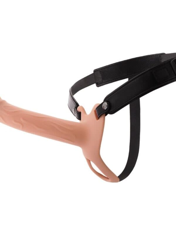 Strap-On Cavo Vibrante Harness Attraction Willian 17 cm Realistico Regolabile Hollow Extender - 6