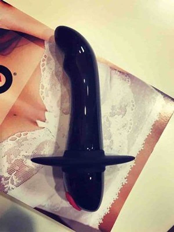 Massaggiatore Prostatico Vibrante Rocks-Off Quest Nero 10 Vibrazioni Curvo con Base Sicura - 5