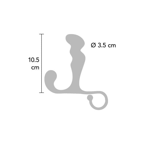 Massaggiatore Prostatico ToyJoy Power Plug Nero Silicone Curvo 10 cm con Base Sicura e Anello - 3