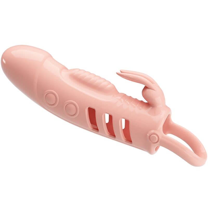 Guaina Pene Vibrante Pretty Love Sloane 18,7 cm TPR Estensore con Stimolatore Esterno - 7