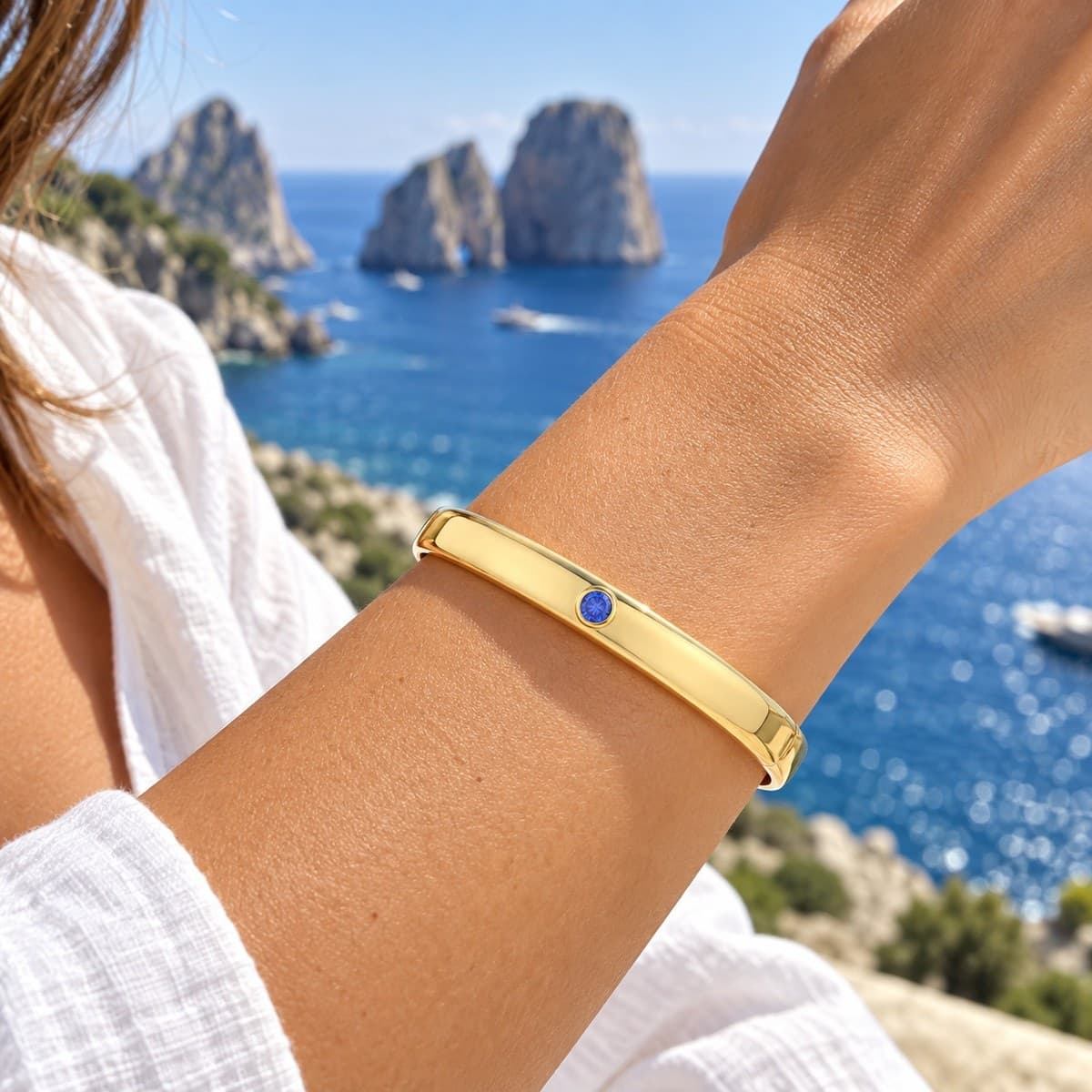 Laura P. - Bracciale luna zirconi tanzanite - 5