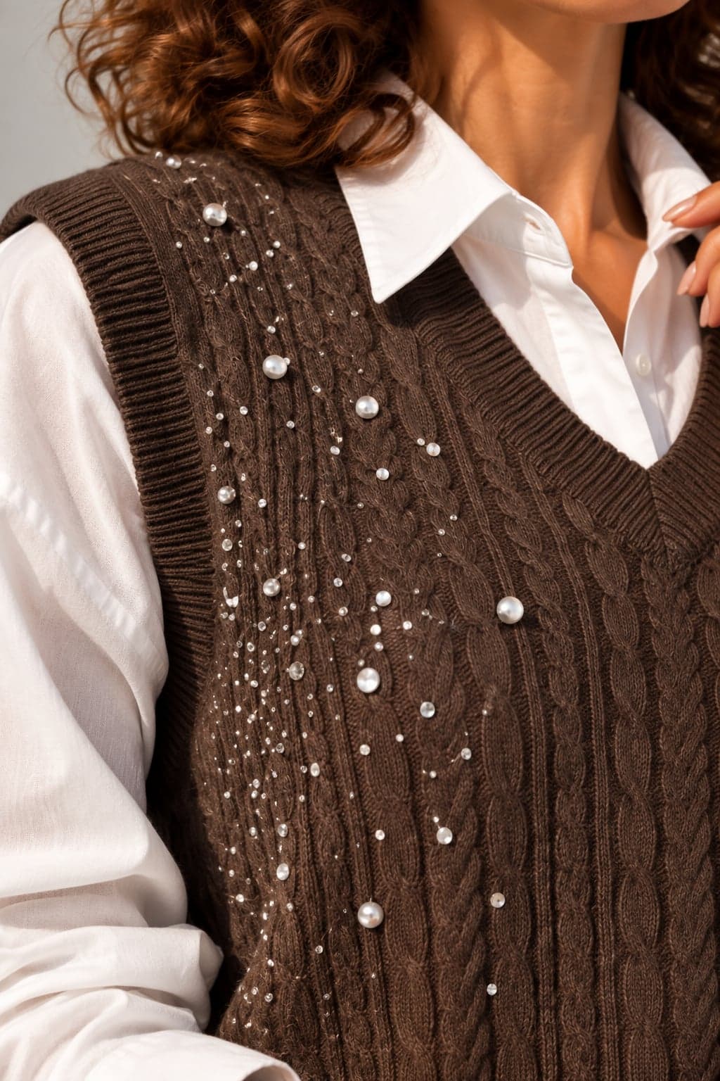 GILET CORTO CON STRASS - 3