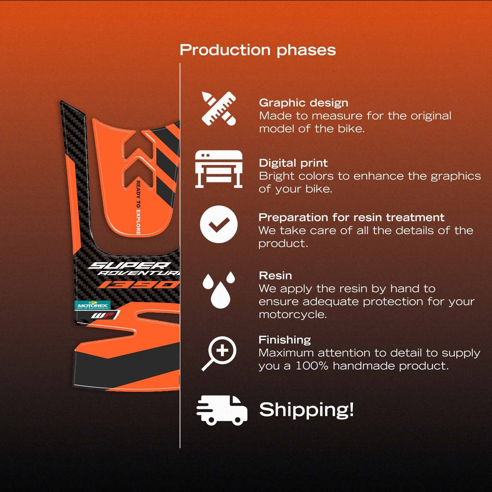Adesivo Paraserbatoio moto compatibile con KTM 1390 Super Adventure S 2026 - 11