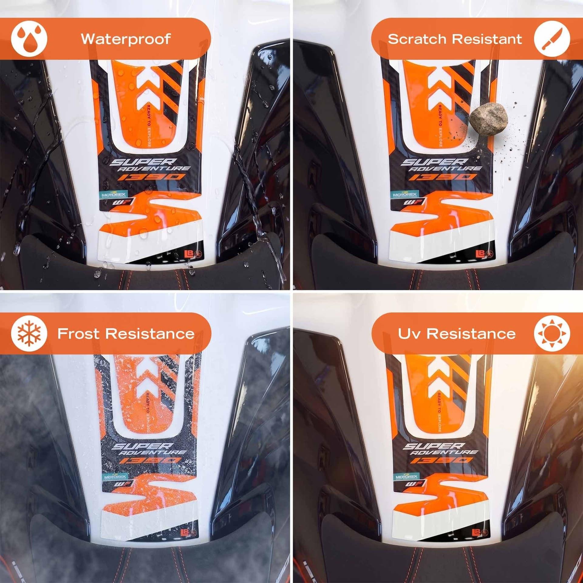 Adesivo Paraserbatoio moto compatibile con KTM 1390 Super Adventure S 2026 - 4