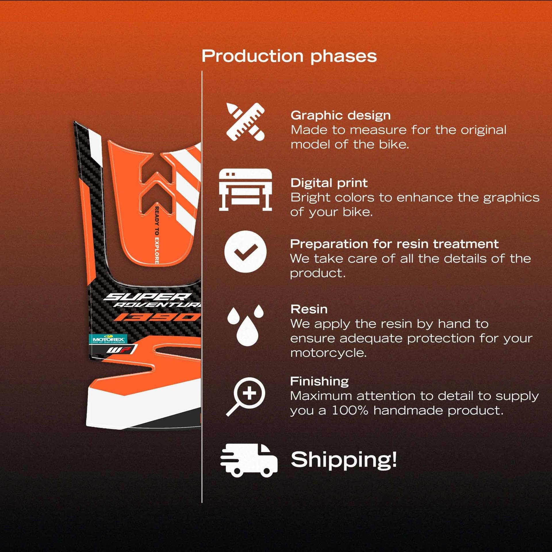Adesivo Paraserbatoio moto compatibile con KTM 1390 Super Adventure S 2026 - 5