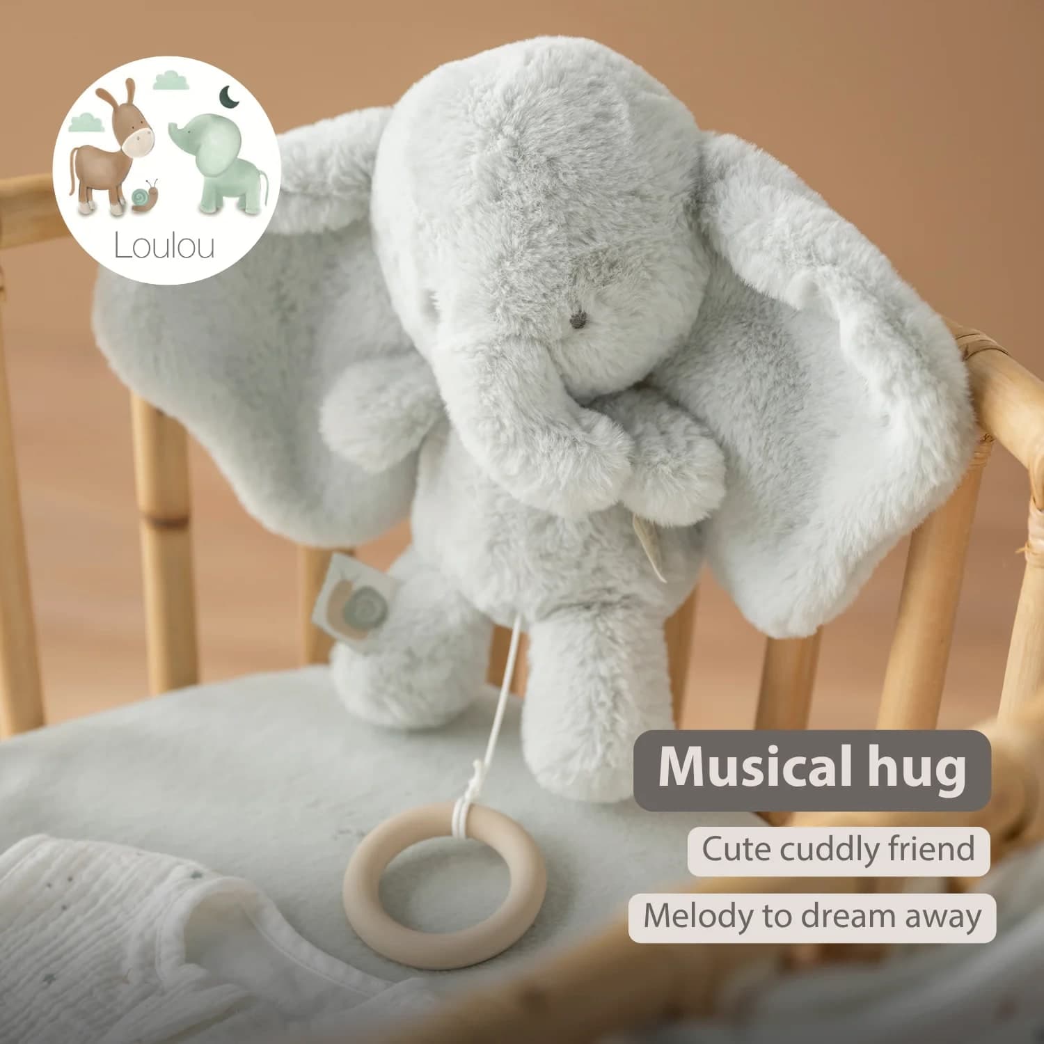 Peluche Musicale Nattou LouLou 30 cm – Linden Green