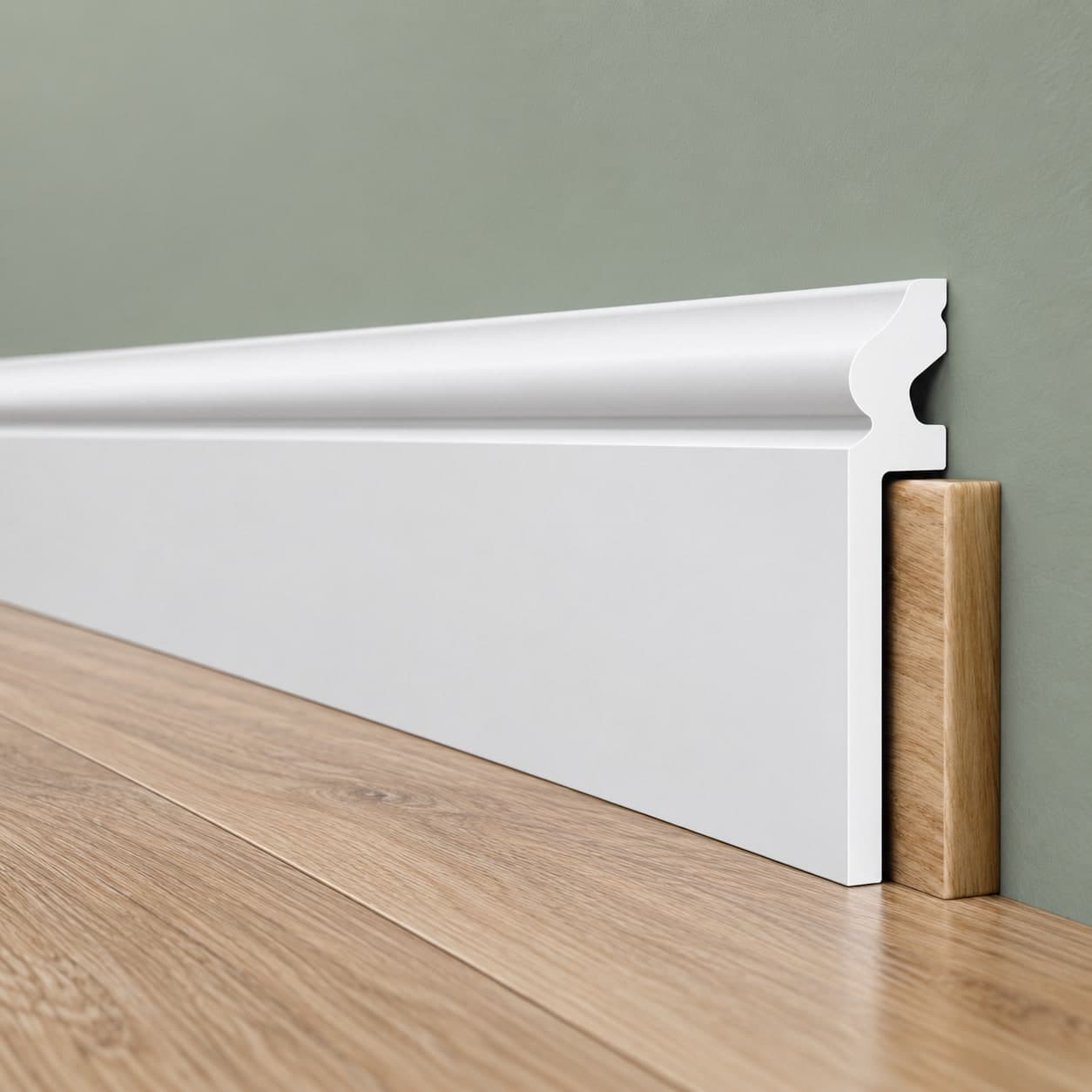 pacco da 120 ML di Battiscopa BIANCO Ducale Coprimarmo - coprivecchio 115x22mm in POLIMERI - 3