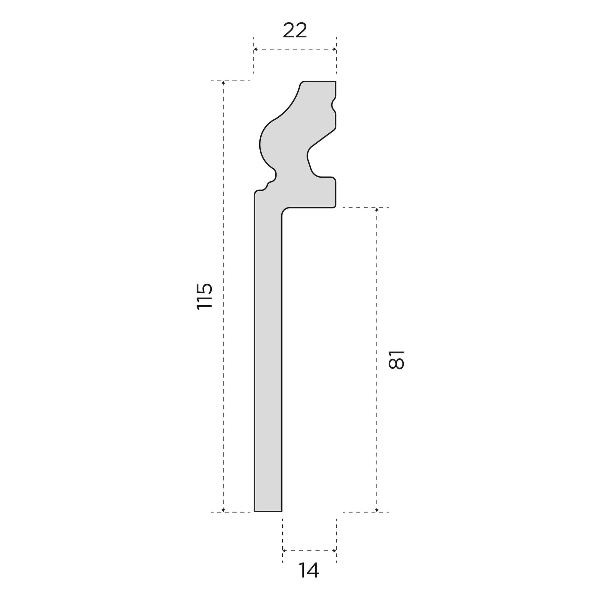 pacco da 120 ML di Battiscopa BIANCO Ducale Coprimarmo - coprivecchio 115x22mm in POLIMERI - 4