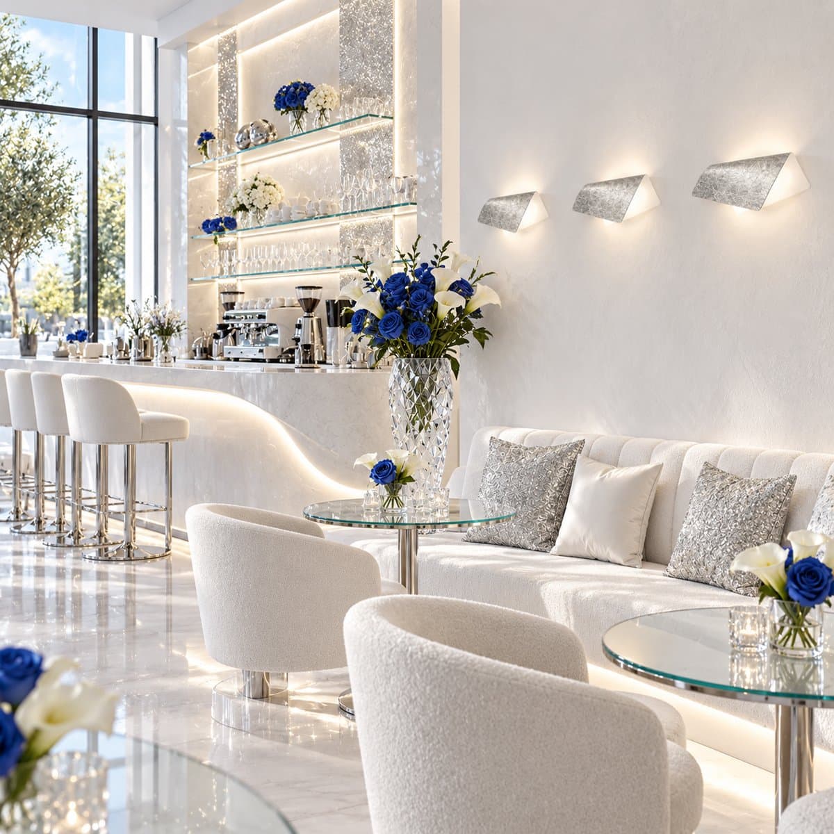 Applique led Promoluce FOLIUM A37 SF LED CCT 1532LM metallo metacrilato foglia argento monoemissione - 3