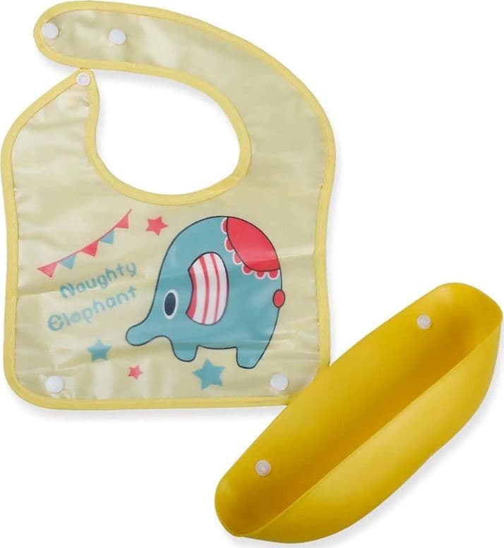 BAVAGLINO BAVETTA PER BAMBINI CON TASCA RACCOGLIPAPPA STACCABILE FANTASIA ANIMALI 31221 - 8