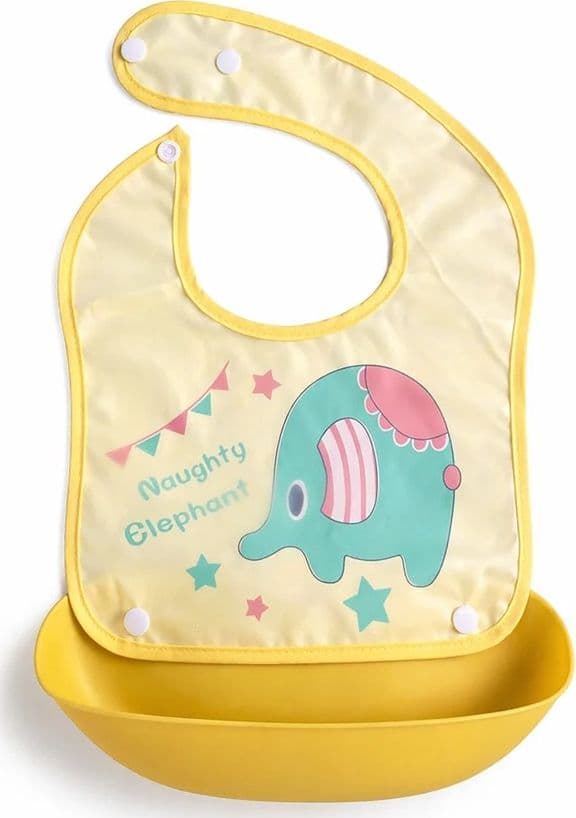BAVAGLINO BAVETTA PER BAMBINI CON TASCA RACCOGLIPAPPA STACCABILE FANTASIA ANIMALI 31221 - 9