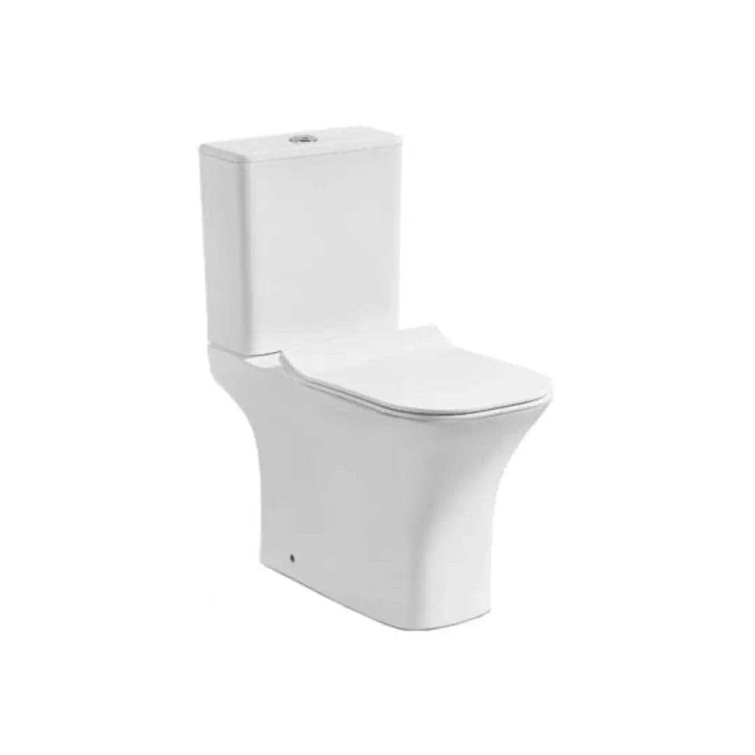 WC Monoblocco Squadrato Senza Brida con Sedile Soft Close - Karag Natalia