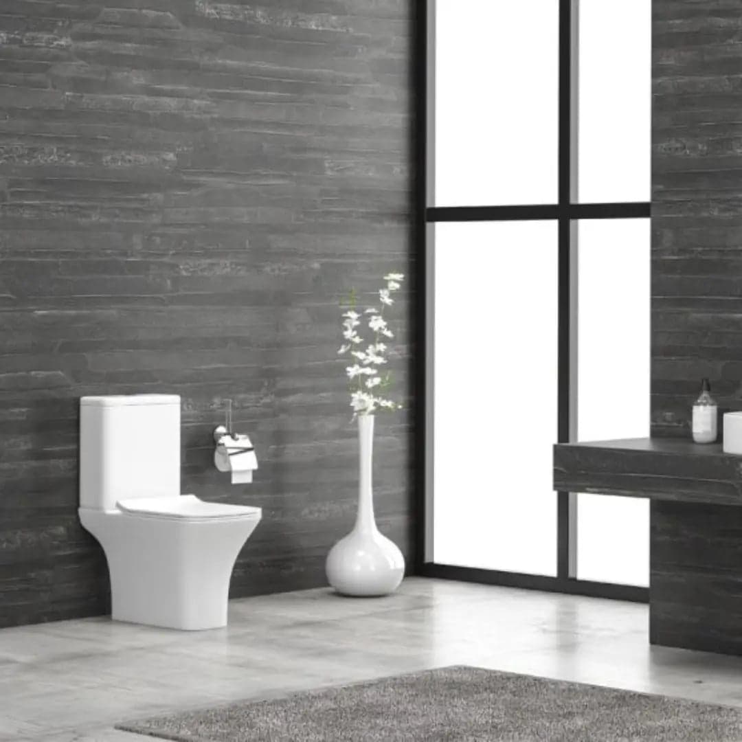WC Monoblocco Squadrato Senza Brida con Sedile Soft Close - Karag Natalia - 2