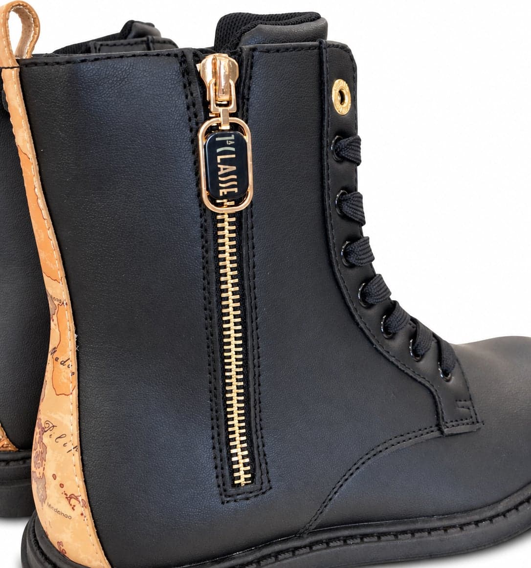 Alviero Martini 1 Classe anfibi donna neri con zip - 3