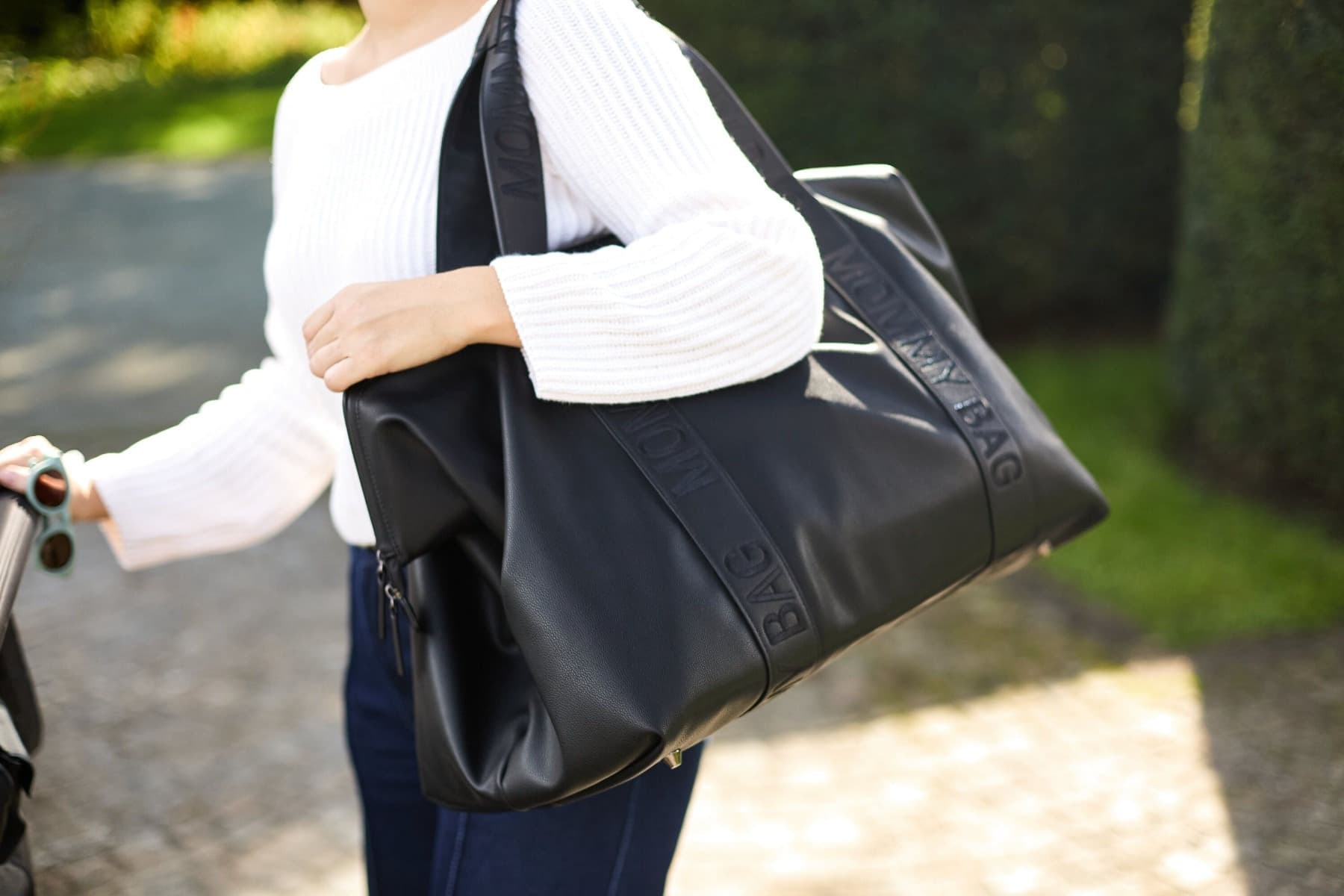 Borsa Fasciatoio Childhome Mommy Bag ® Vegan Leather - Black - 4