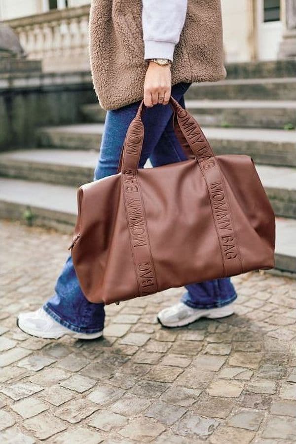 Borsa Fasciatoio Childhome Mommy Bag ® Vegan Leather - Dark Brown - 7