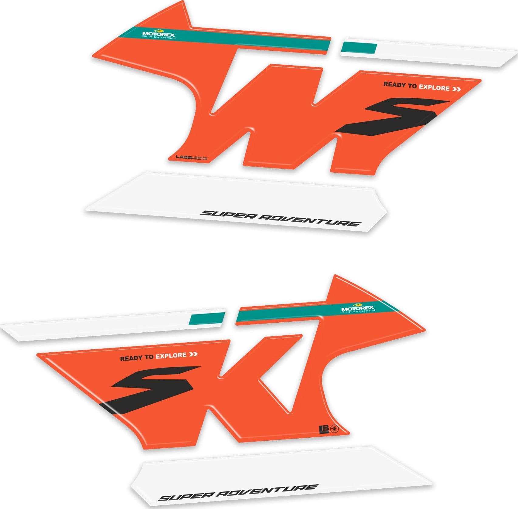 Adesivi 3D Laterali moto compatibile con KTM 1390 Super Adventure S 2026 - 2