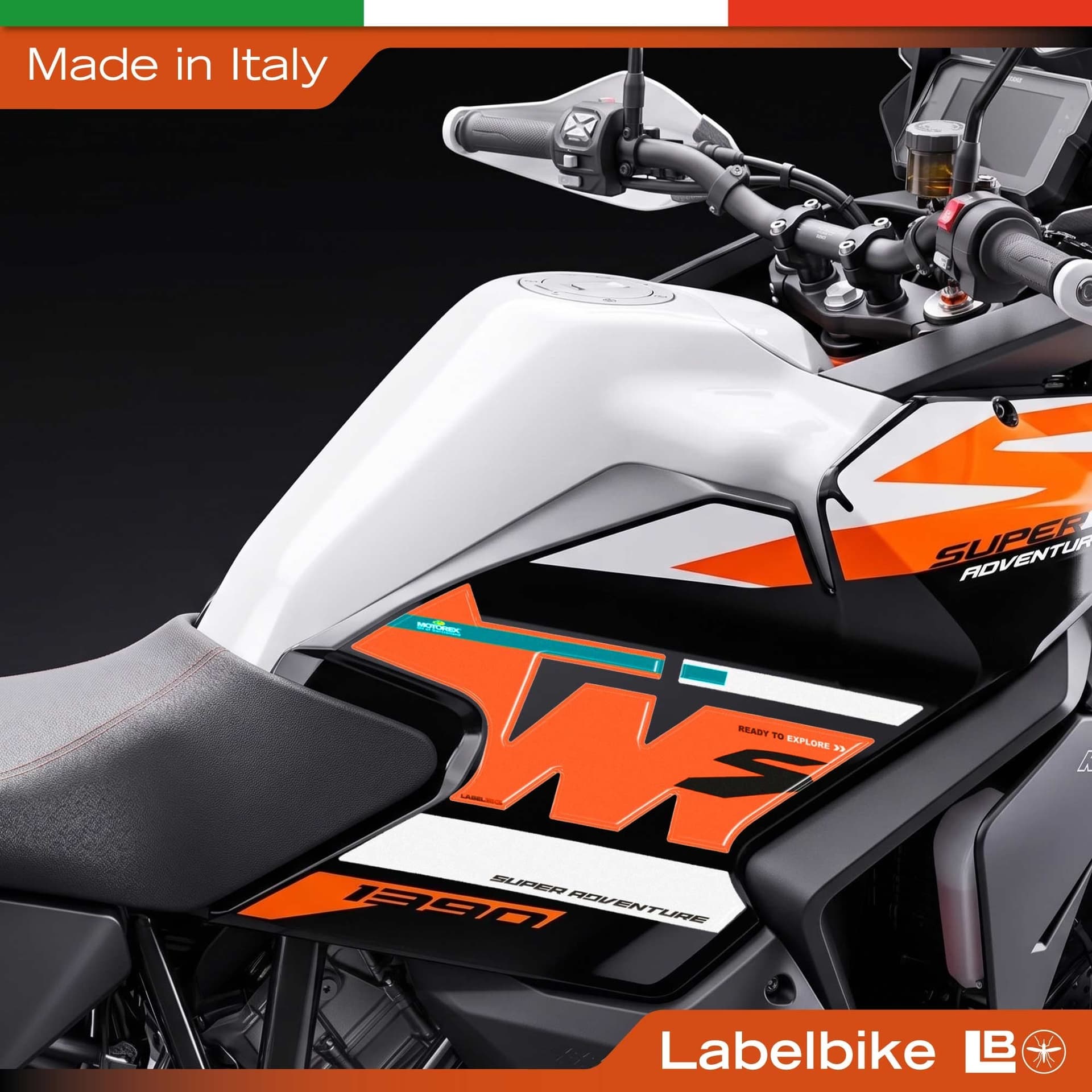 Adesivi 3D Laterali moto compatibile con KTM 1390 Super Adventure S 2026 - 3
