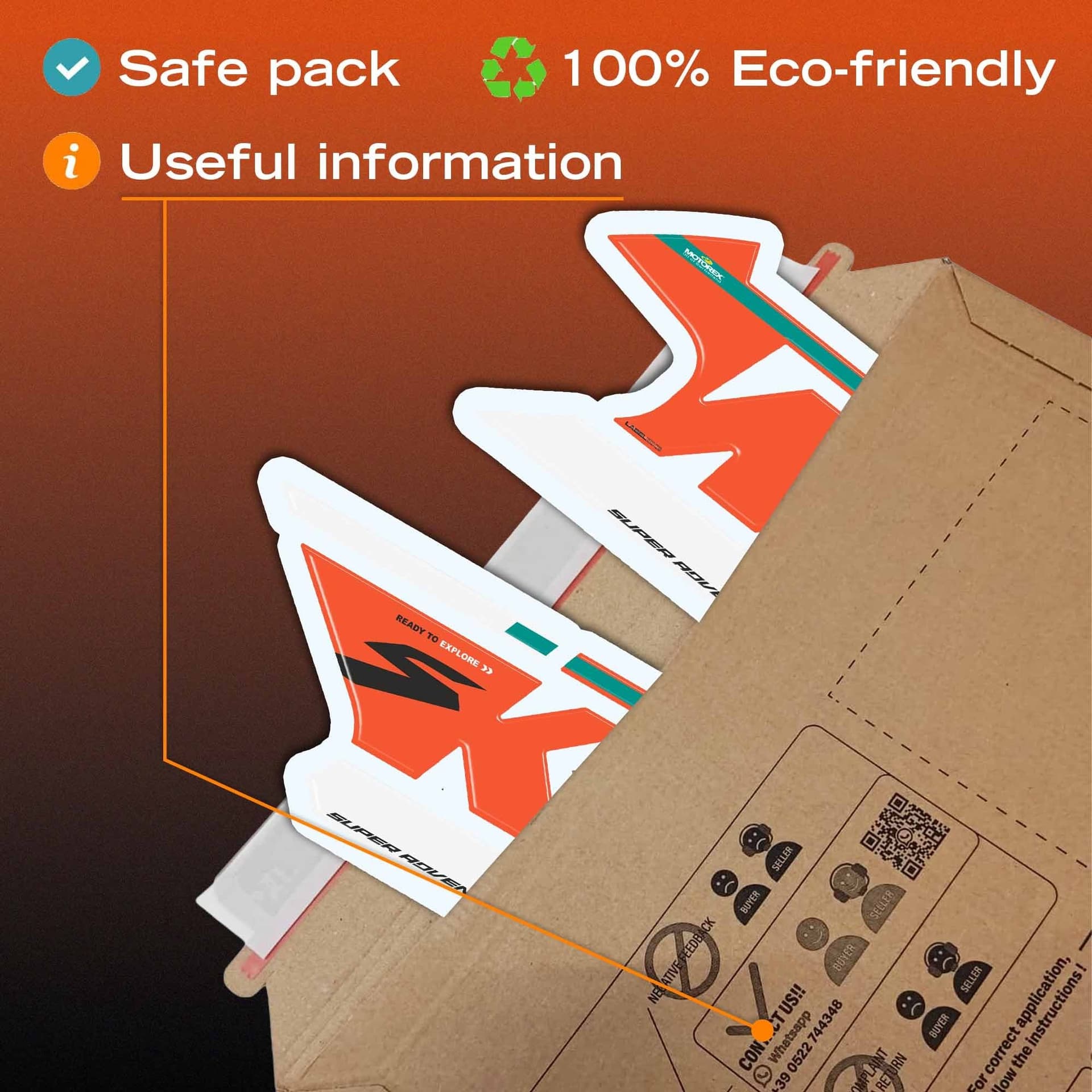Adesivi 3D Laterali moto compatibile con KTM 1390 Super Adventure S 2026 - 6