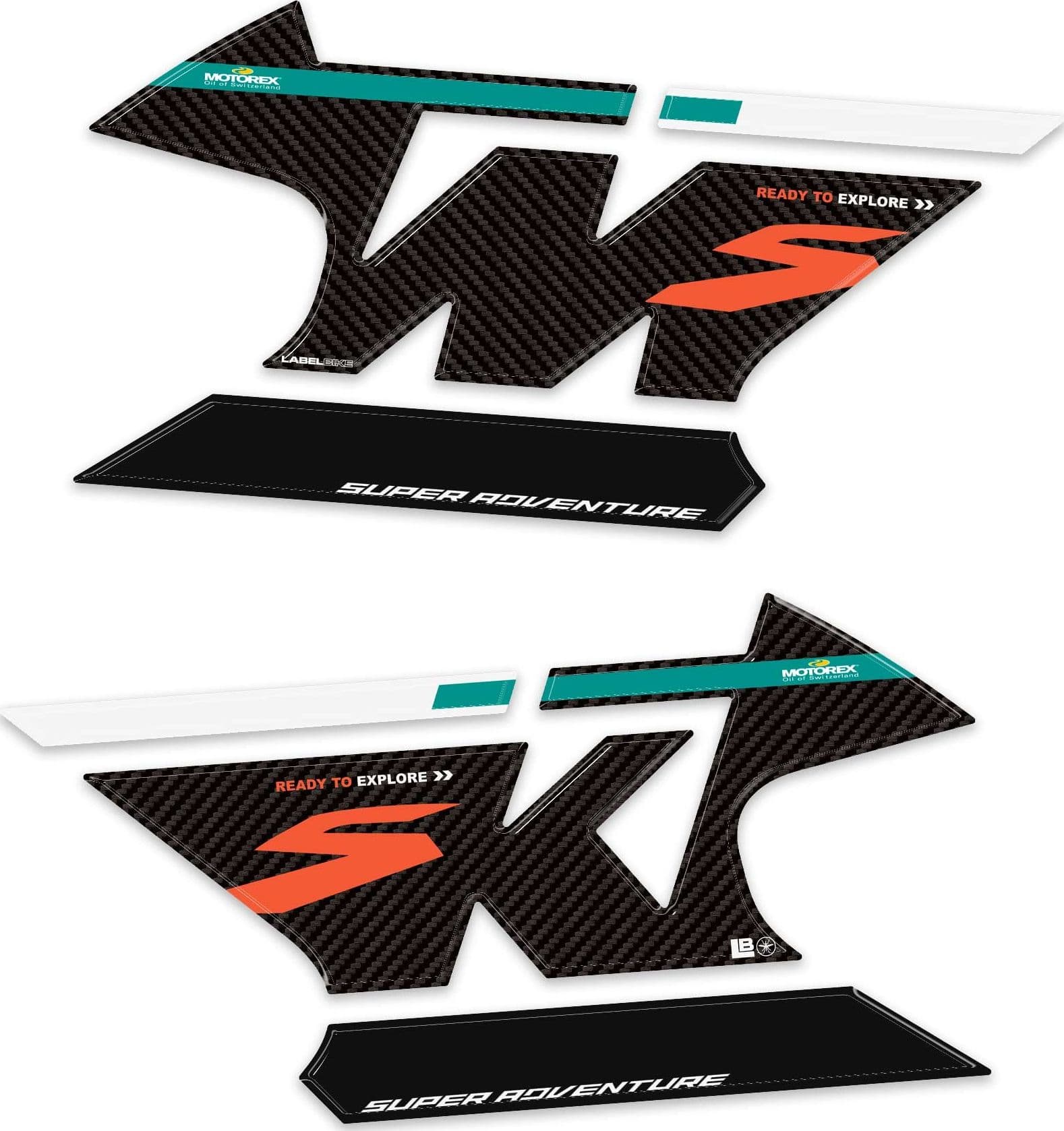 Adesivi 3D Laterali moto compatibile con KTM 1390 Super Adventure S 2026 - 8