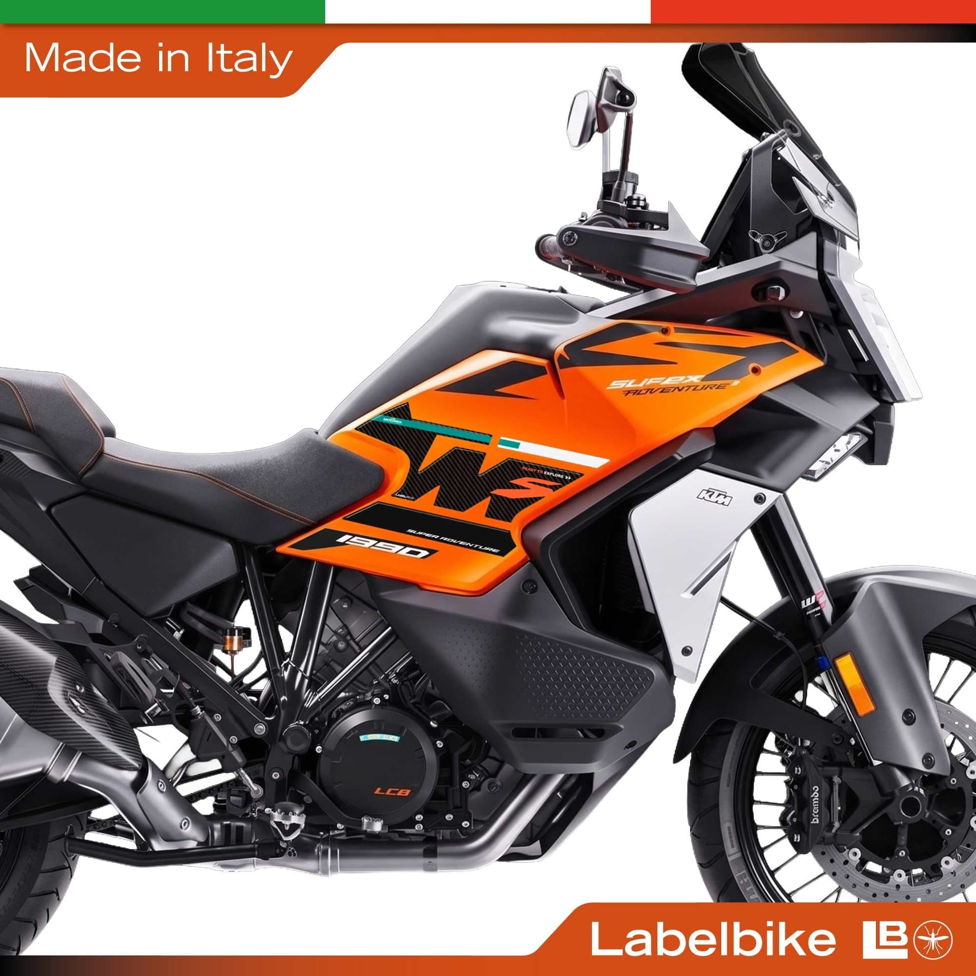 Adesivi 3D Laterali moto compatibile con KTM 1390 Super Adventure S 2026 - 10