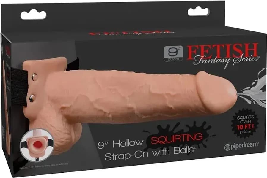 Strap-On Cavo Squirting Pipedream Fetish Fantasy 23 cm con Harness e Testicoli - 6