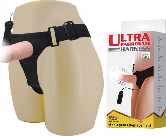 Strap-On Vibrante Baile Ultra Passionate Harness 15 cm Dildo TPR Telecomando Sex Toy Coppia - 7