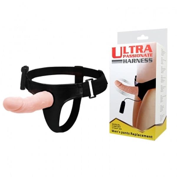 Strap-On Vibrante Baile Ultra Passionate Harness 15 cm Dildo TPR Telecomando Sex Toy Coppia - 8
