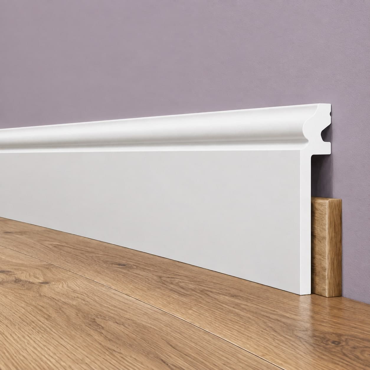 pacco da 140 ML di Battiscopa BIANCO Ducale Coprimarmo - coprivecchio 155x23mm in POLIMERI (copre oltre 12cm) - 3