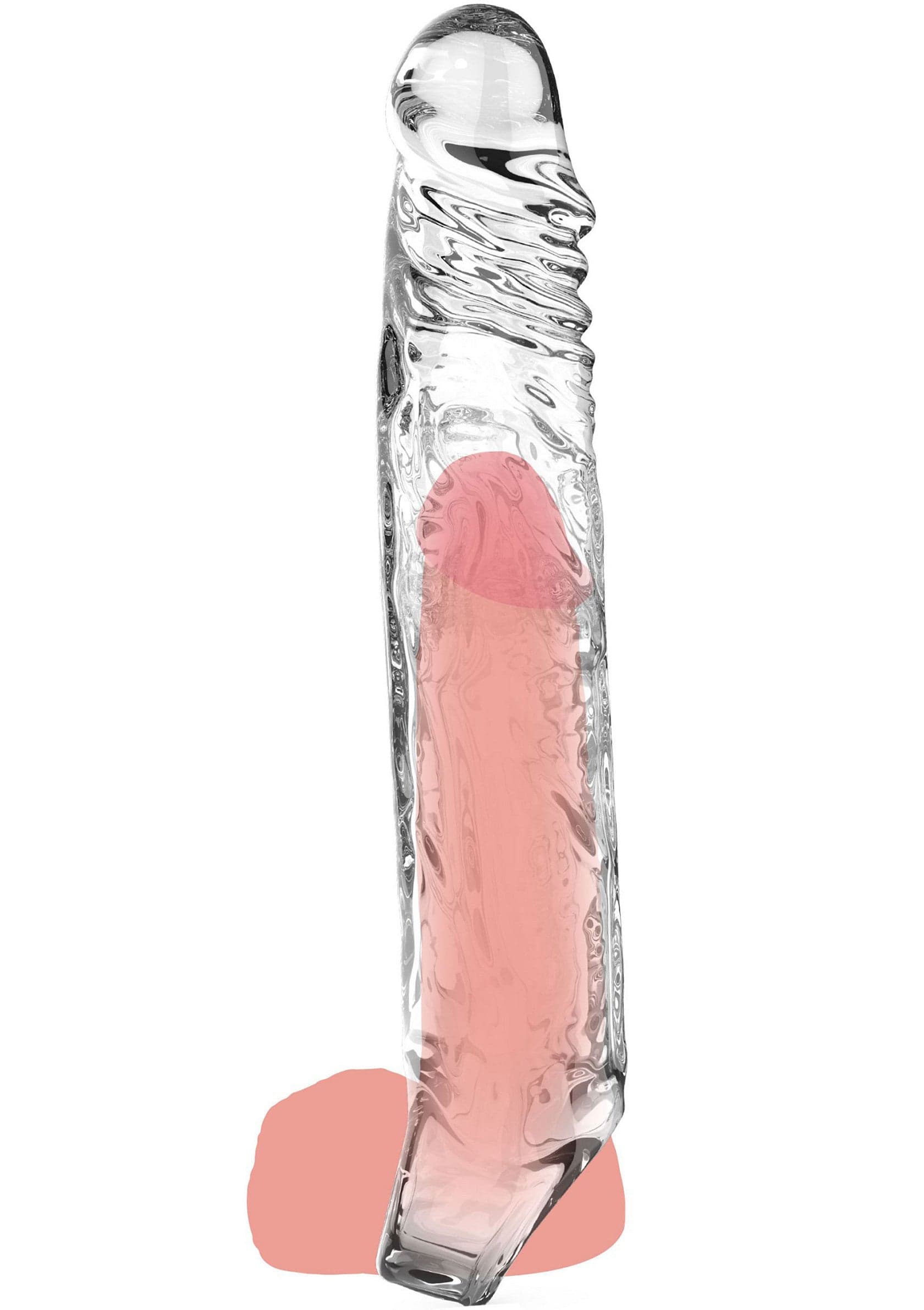 Guaina Pene + 9 cm ToyJoy Get Real X-Large 22,5 cm TPE Trasparente Estensore Realistico Sex Toy Uomo - 3