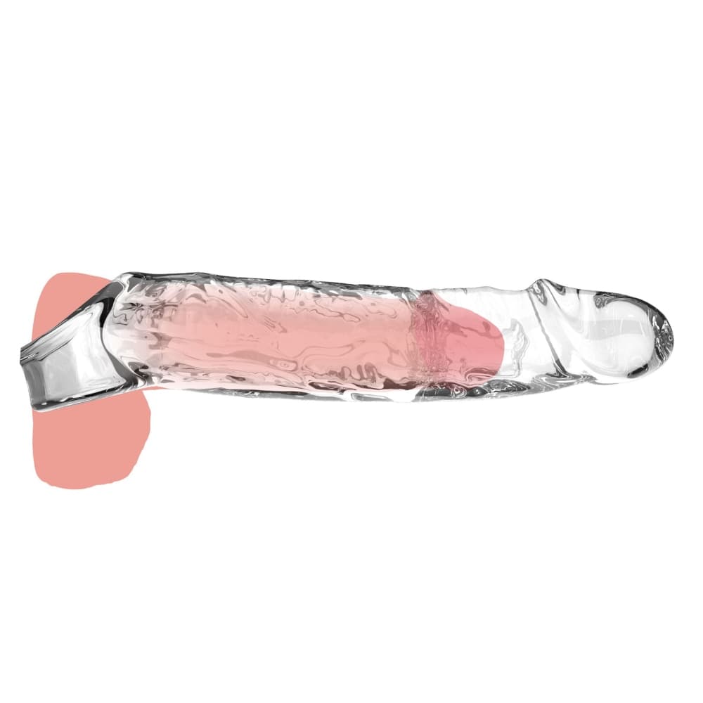 Guaina Pene + 9 cm ToyJoy Get Real X-Large 22,5 cm TPE Trasparente Estensore Realistico Sex Toy Uomo - 7
