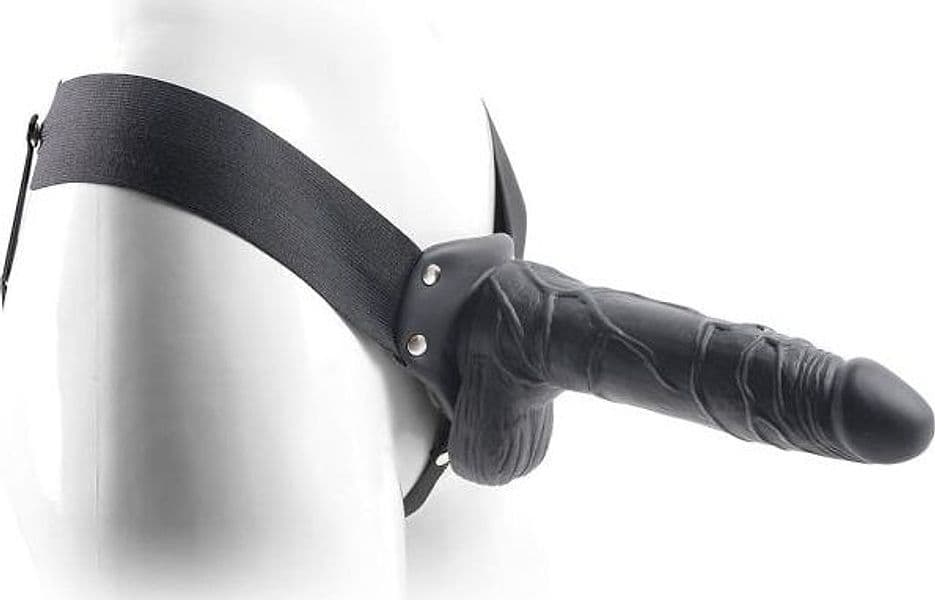 Strap-On Cavo Toyz4Lovers Real Rapture 20 cm Nero con Testicoli Harness Regolabile Sex Toy - 2
